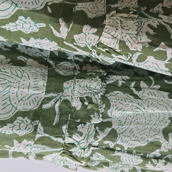 Maje Jitale‎ Floral Printed Ruffled Midi Skirt Size XL Cottagecore Travel Twee - Picture 14 of 16